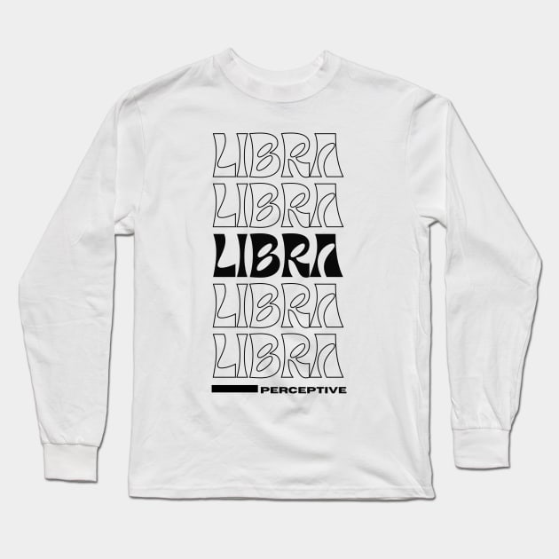 Libra retro graphic design Long Sleeve T-Shirt by Juliet & Gin